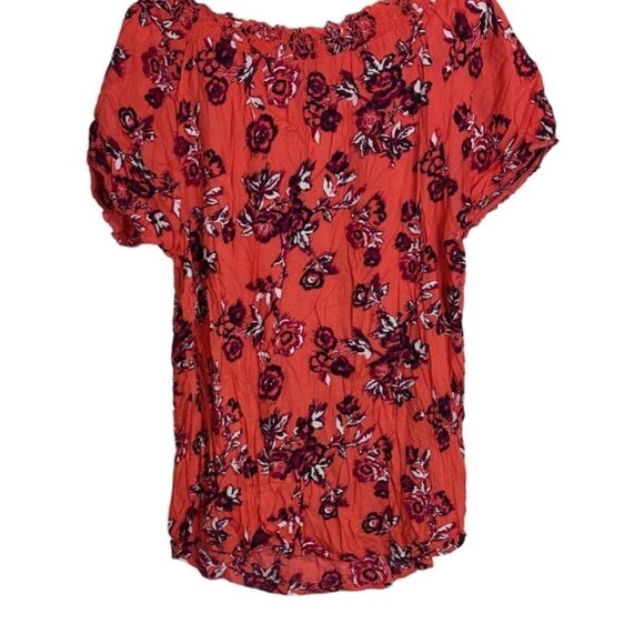 Faded Glory Since 1972 Women's Blouse Color Orange Print Size XL Sku 2448 - Picture 5 of 12